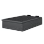 ESSENTIALS Super Single Storage Bed - Grey (Faux Leather) - 3