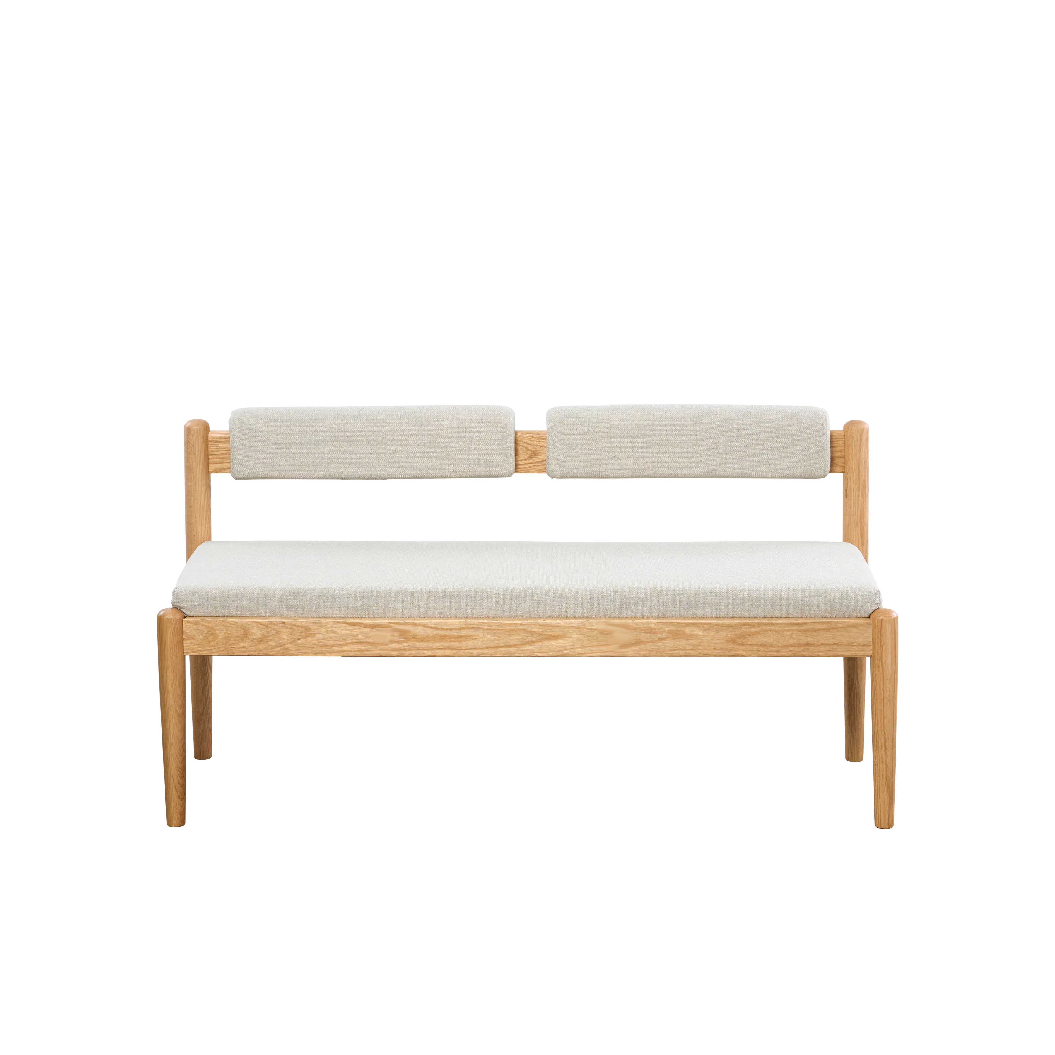 Adelyn Dining Table 1.2m (Sintered Stone) with 2 Niel Chairs and Niel Bench 1.05m in Oak - 70