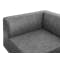 Milan 3 Seater Corner Extended Sofa - Lead Grey (Faux Leather) - 15