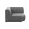 Milan 4 Seater Corner Extended Sofa - Lead Grey (Faux Leather) - 8