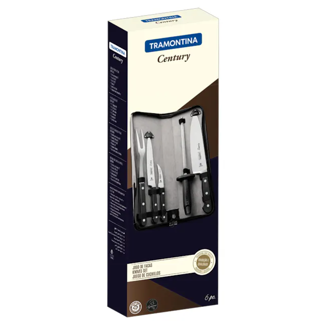 Tramontina Century Knife Set, 6 Pcs, Stainless Steel - 4