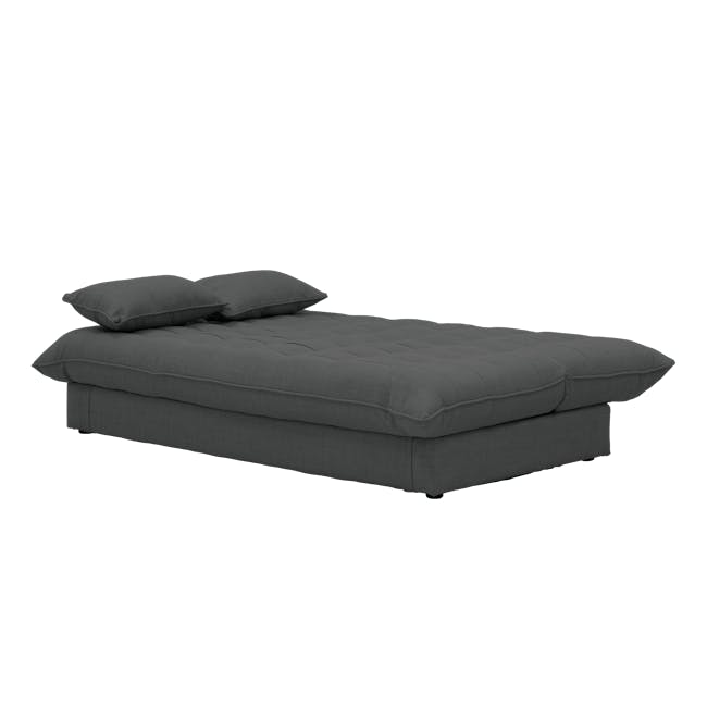 Tessa 3 Seater Storage Sofa Bed - Charcoal (Eco Clean Fabric) - 9