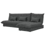 Tessa 3 Seater Storage Sofa Bed - Charcoal (Eco Clean Fabric) - 11