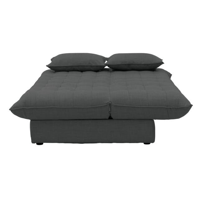 Tessa L-Shaped Storage Sofa Bed - Charcoal (Eco Clean Fabric) - 10