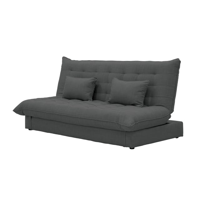 Tessa L-Shaped Storage Sofa Bed - Charcoal (Eco Clean Fabric) - 14