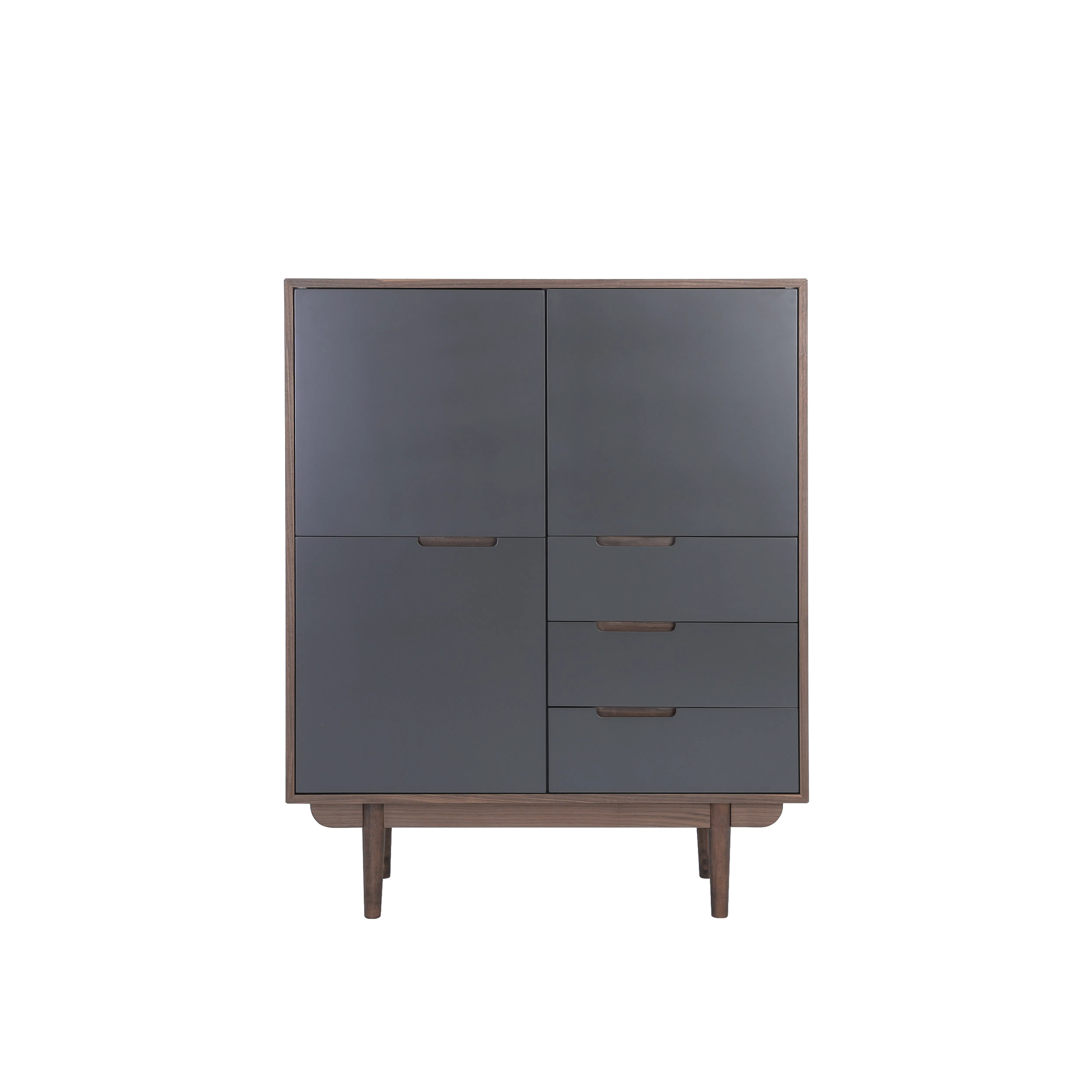Larisa Tall Sideboard 1.1m - Walnut, Grey
