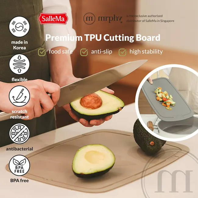 SalleMa Premium TPU Cutting Board (Cream) - 15