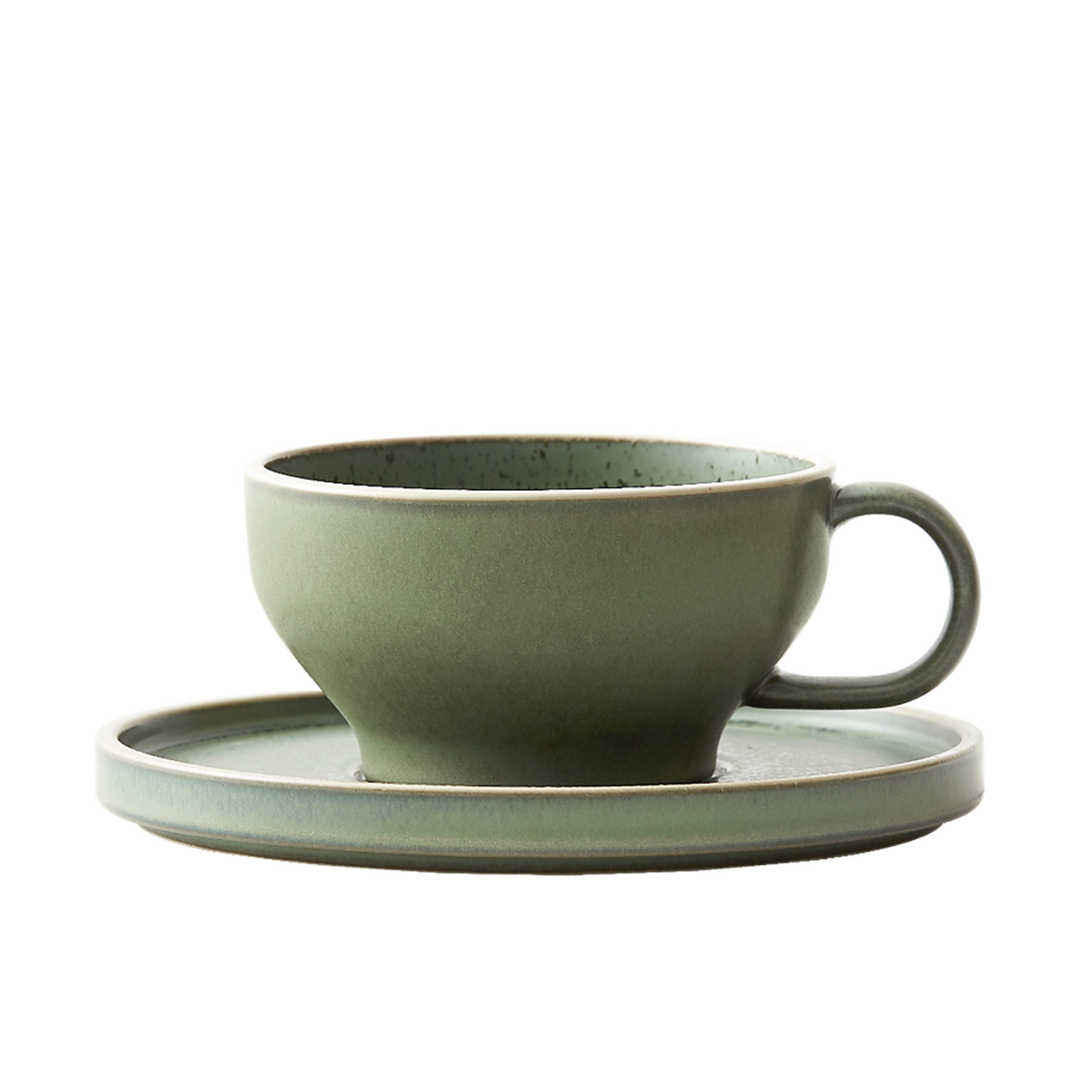 Luzerne Mod Cup & Saucer Set - Smoky Basil - Espresso Cup & Saucer Set