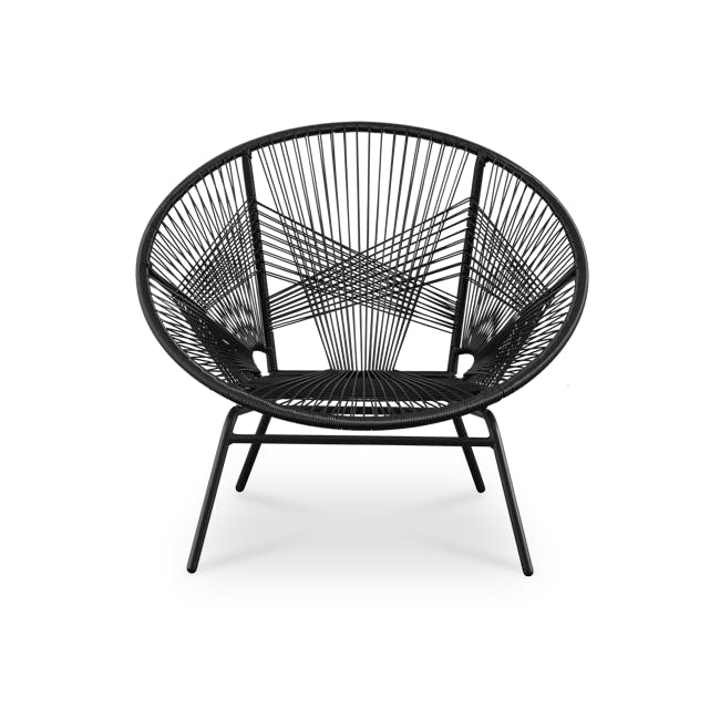Dallas Outdoor Lounge Chair - Black - 0
