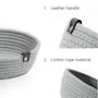 Zahara Cotton Rope Basket - Grey (Set of 3) - 4