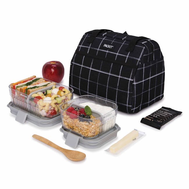 PackIt Freezable Hampton Lunch Bag - Grid - 3