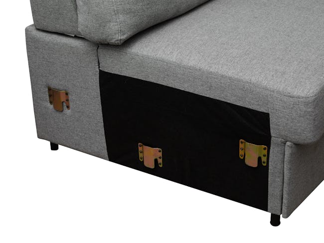Mia L-Shaped Storage Sofa Bed - Dove Grey - 12
