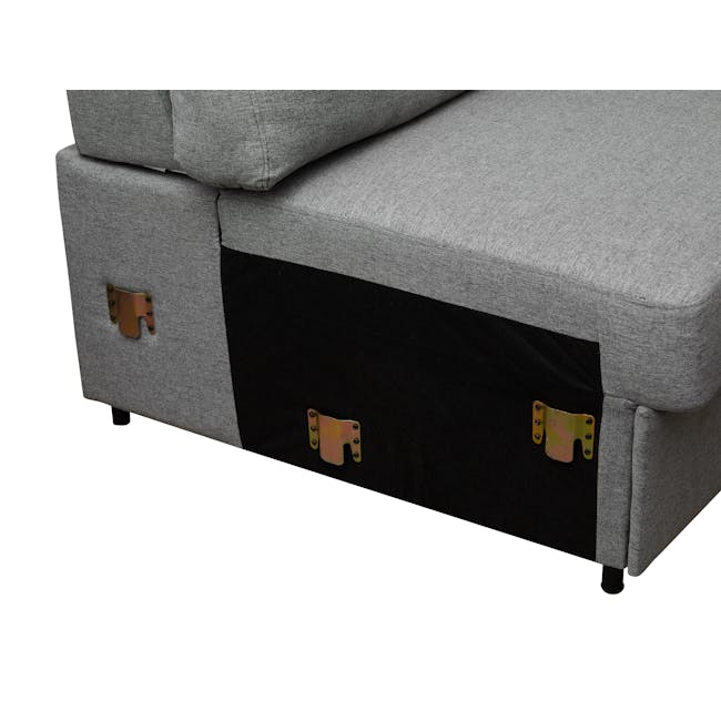 Mia L-Shaped Storage Sofa Bed - Dove Grey - 13