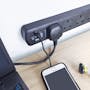 SOUNDTEOH 4 Way Extension Socket with USB A+C - Black - 1
