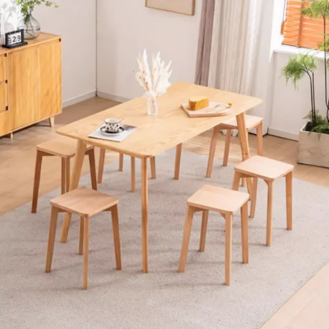 Pekka Stackable Stool - Oak - 2