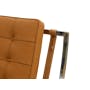 Benton Chair with Benton Ottoman - Tan (Genuine Cowhide) - 3