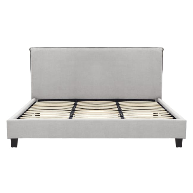 Hank King Bed in Silver Fox with 2 Weston Bedside Tables - 3