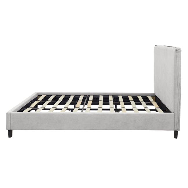 Hank King Bed in Silver Fox with 2 Weston Bedside Tables - 5