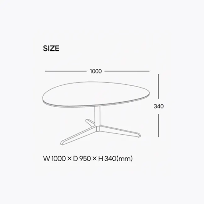 Lunea Coffee Table 1m - Sand Grey (Ceramic) - 7