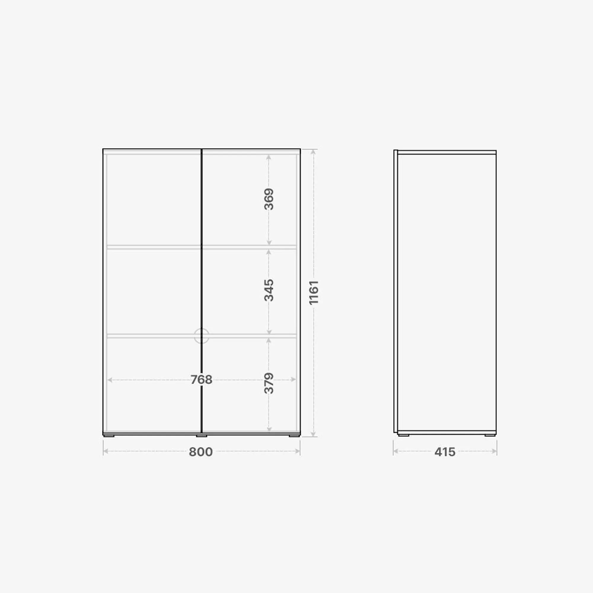 Mable Arched Tall Storage Cabinet 0.8m - 16