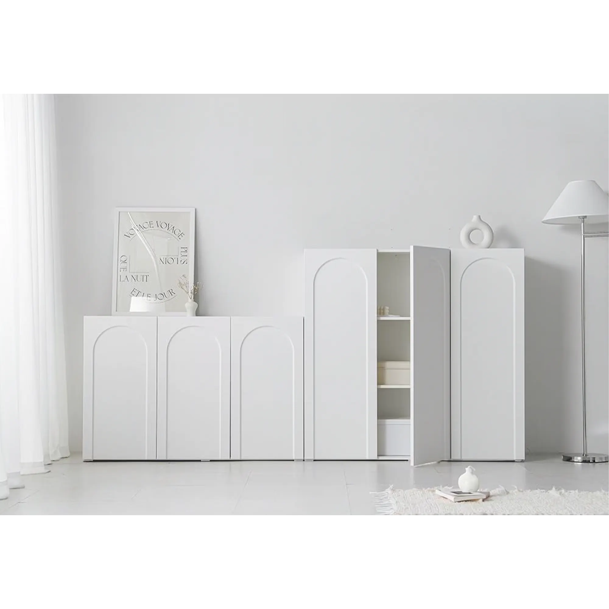Mable Arched Tall Storage Cabinet 0.8m - 14