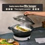 Meyer Midnight Nonstick Hard Anodized 32cm Covered Stirfry with Helping Handle - 3