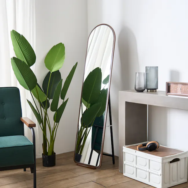 Helena Arched Standing Mirror 40 x 160 cm - Walnut - 2