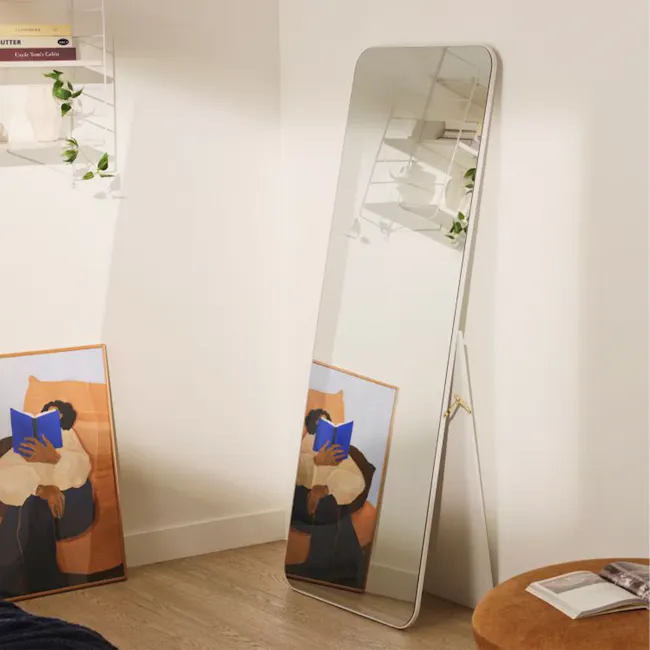 Lessie Standing Mirror - White (2 Sizes) - 3