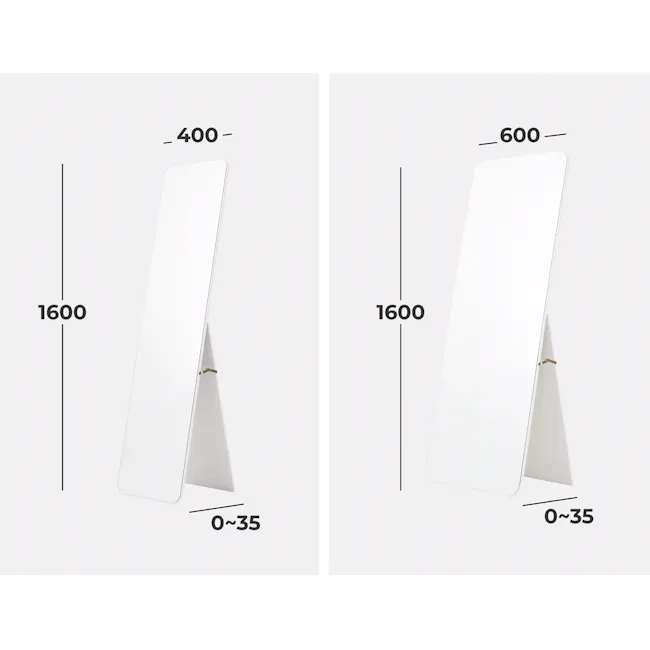 Lessie Standing Mirror - White (2 Sizes) - 5
