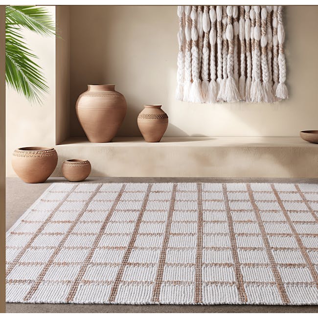 Bauel Wool Jute Rug - Ivory (3 Sizes) - 2