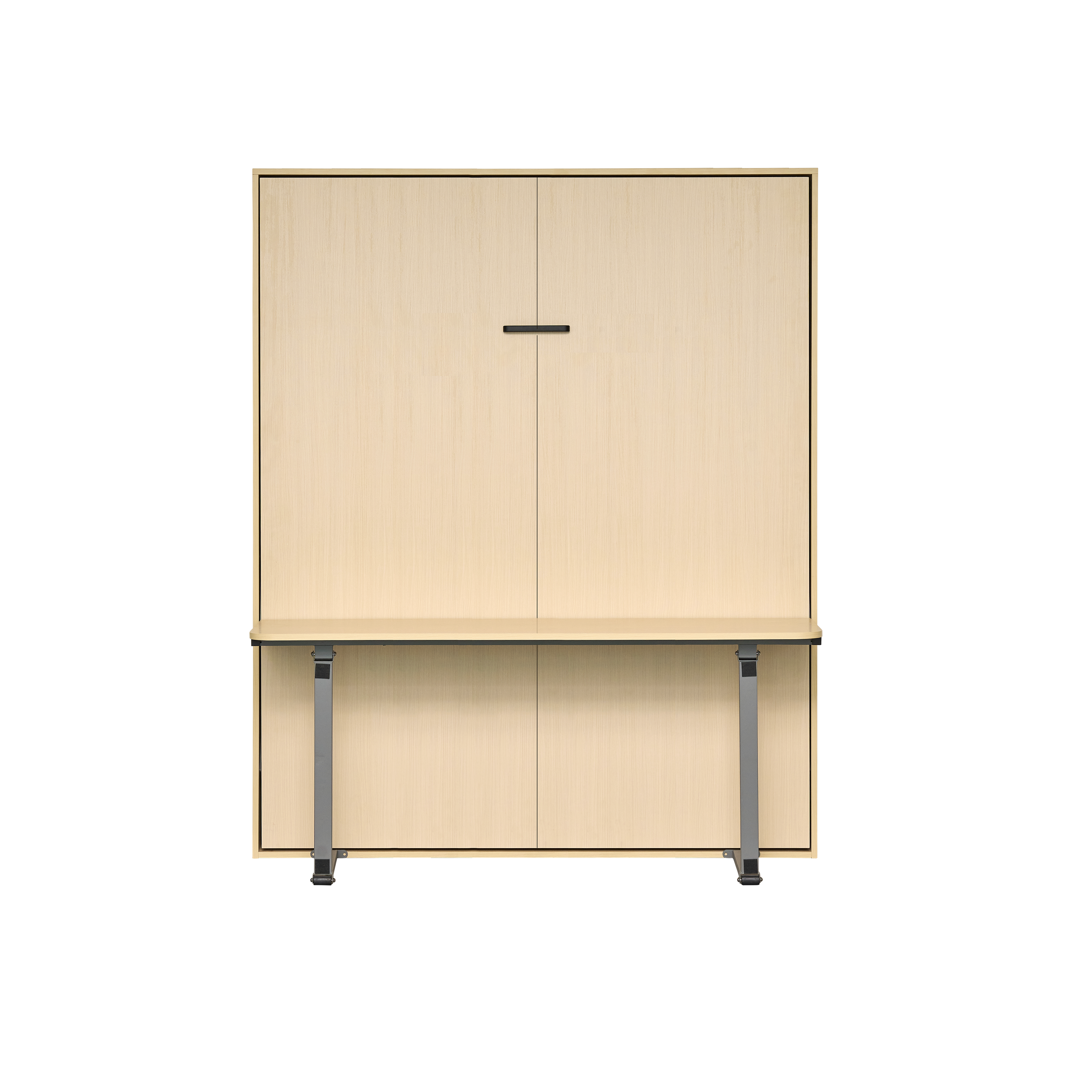 Llyod Queen Vertical Wall Bed with Desk - Oak