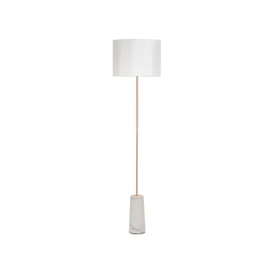 (As-is) Alyssa Floor Lamp - White, Copper
