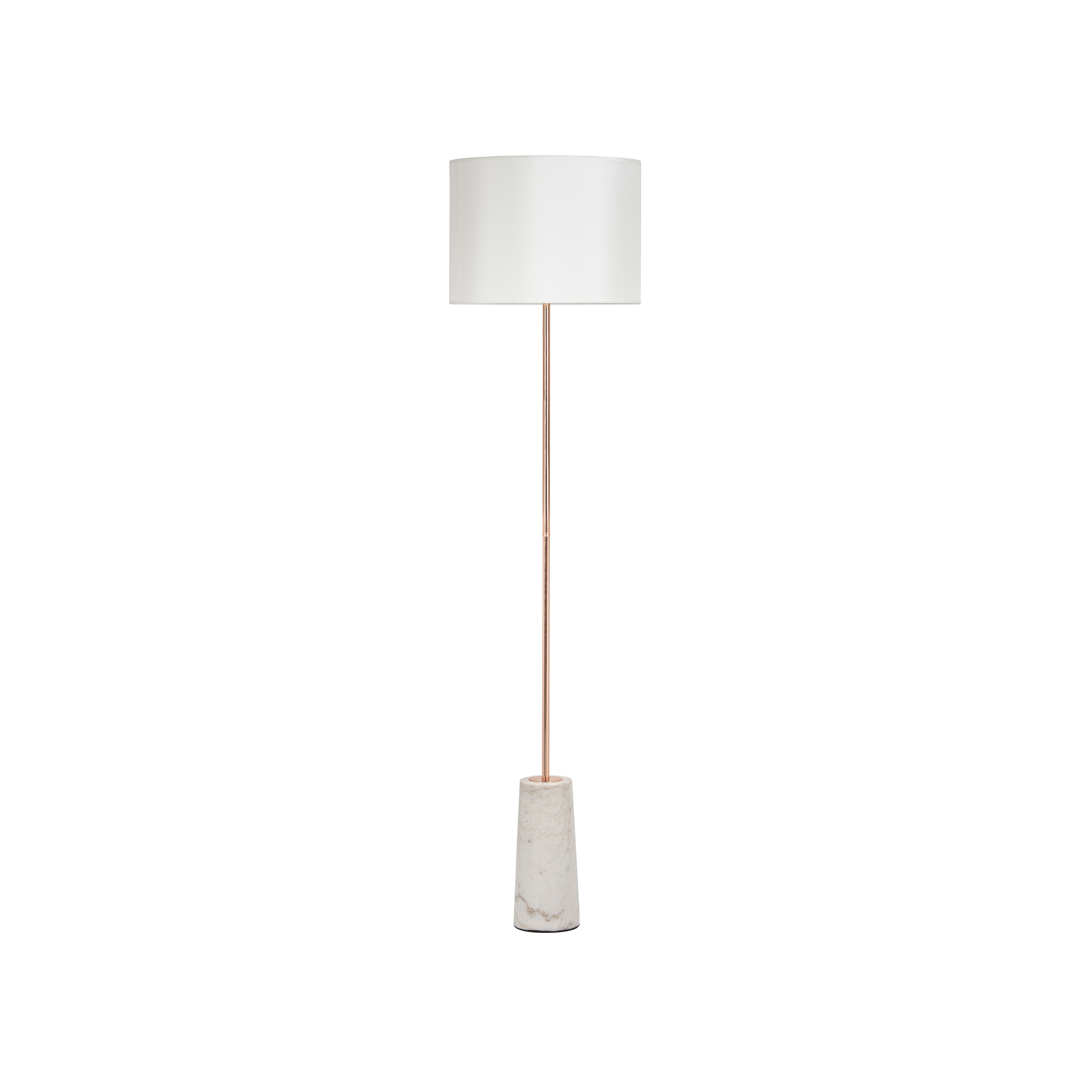 Alyssa Floor Lamp - White, Copper