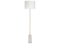 Alyssa Floor Lamp - White, Copper