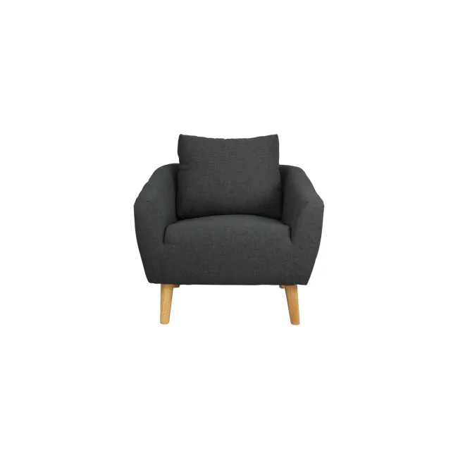 Hana 3 Seater Sofa with Hana Armchair - Charcoal - 23