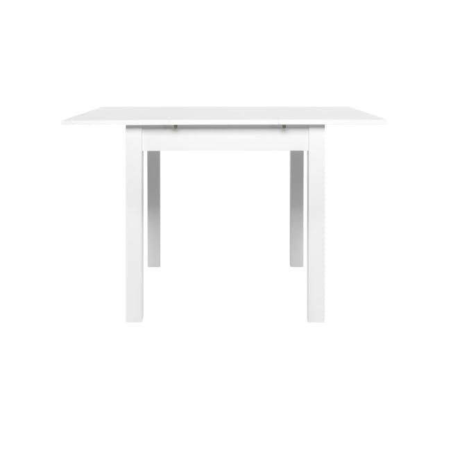 Jonah Extendable Table 0.8m-1.2m in White with 4 Oslo Chairs in Black - 2