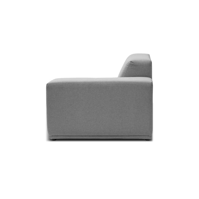 Milan 4 Seater Sofa with Ottoman - Slate (Fabric) - 15 - Modern minimalist sofa, sleek design, comfortable seating, neutral