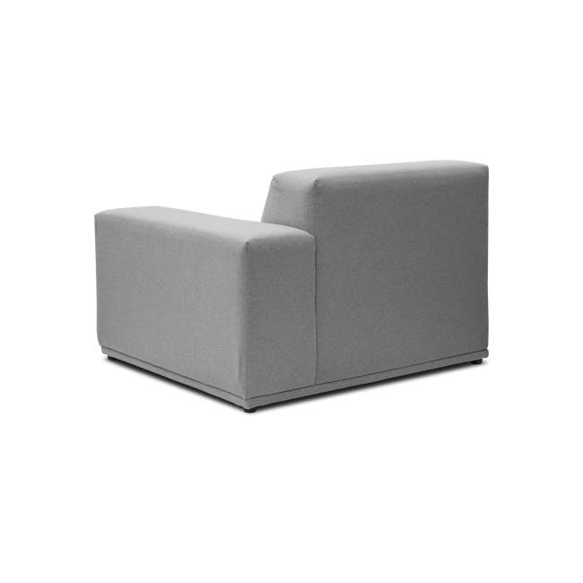 Milan 4 Seater Sofa with Ottoman - Slate (Fabric) - 16 - Modern minimalist sofa, sleek design, comfortable seating
