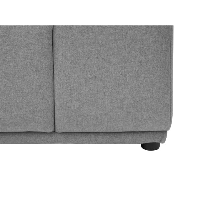 Milan 4 Seater Sofa with Ottoman - Slate (Fabric) - 18 - Gray fabric sofa upholstery, Modern gray upholstery design, Classic