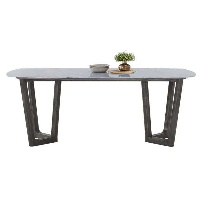 (As-is) Carson Marble Dining Table 2m - 1 - 23