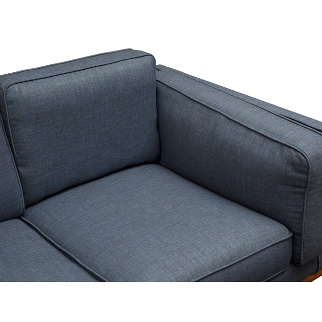 Carter 3 Seater Sofa in Navy with Logan Lounge Chair in Black - 13