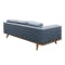 Carter 3 Seater Sofa in Navy with Logan Lounge Chair in Black - 5