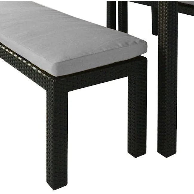 Bondi Outdoor Bench - Grey Cushion - 4