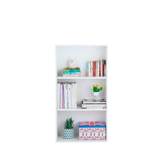 Hitoshi 3-Tier Bookshelf - White - 2