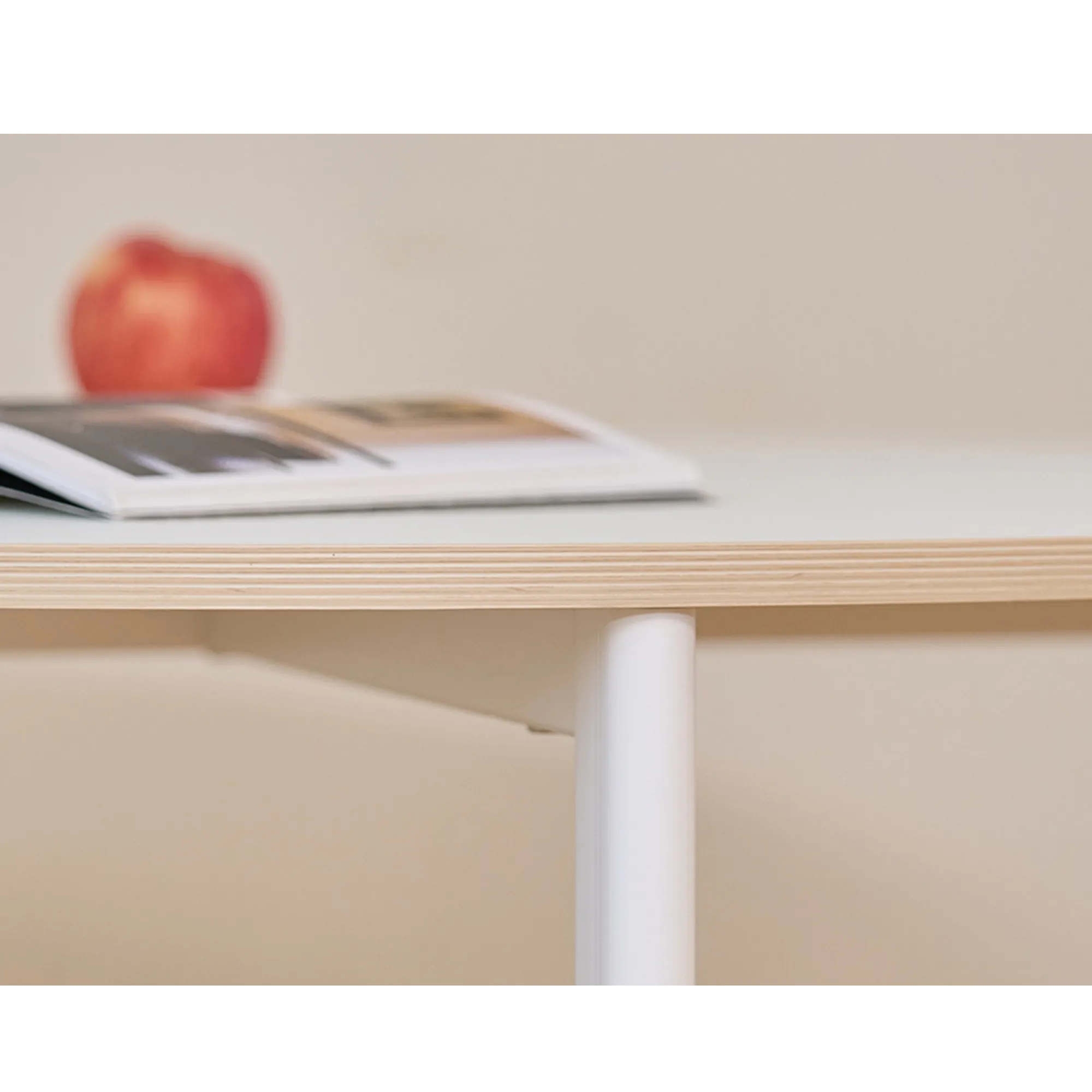 Kira Round Dining Table 1m - Warm White - 11