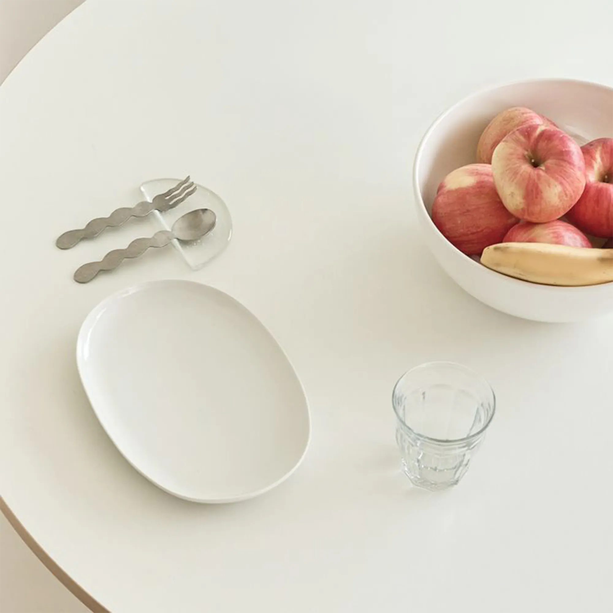 Kira Round Dining Table 1m - Warm White - 13