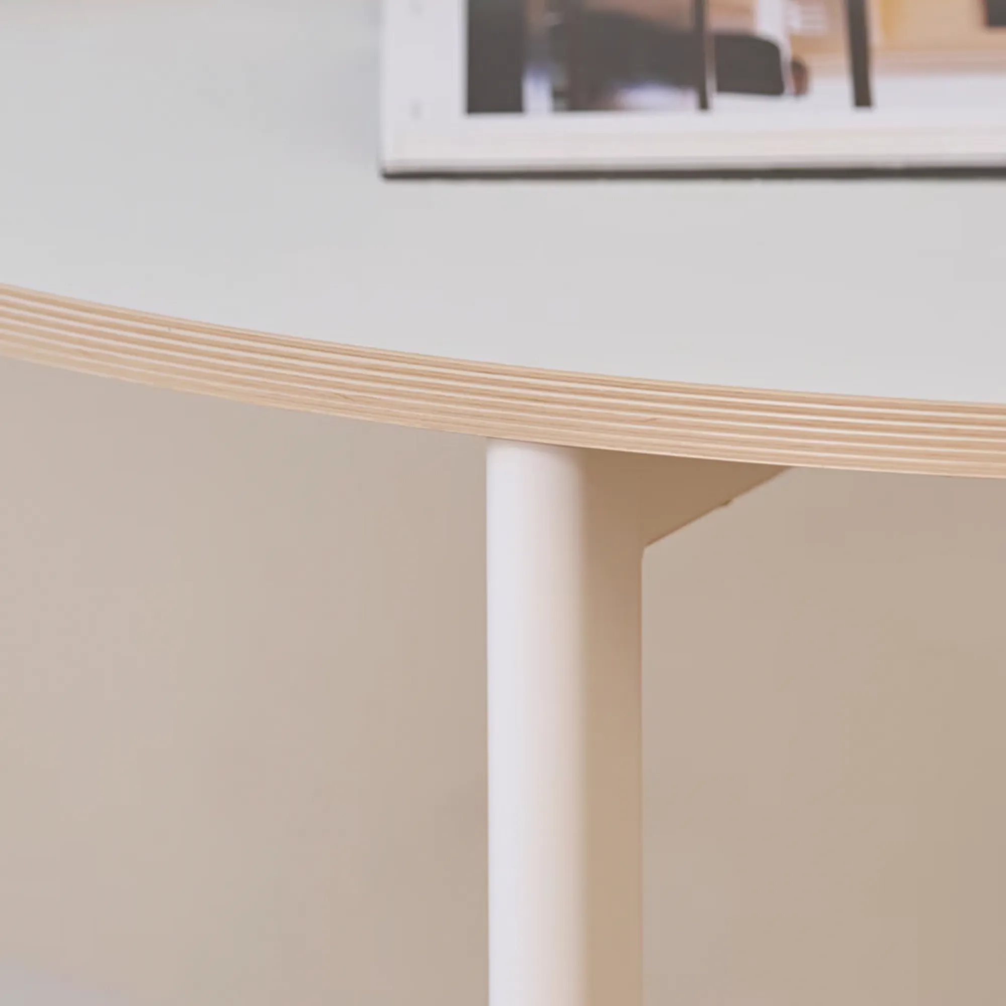 Kira Round Dining Table 1m - Warm White - 16