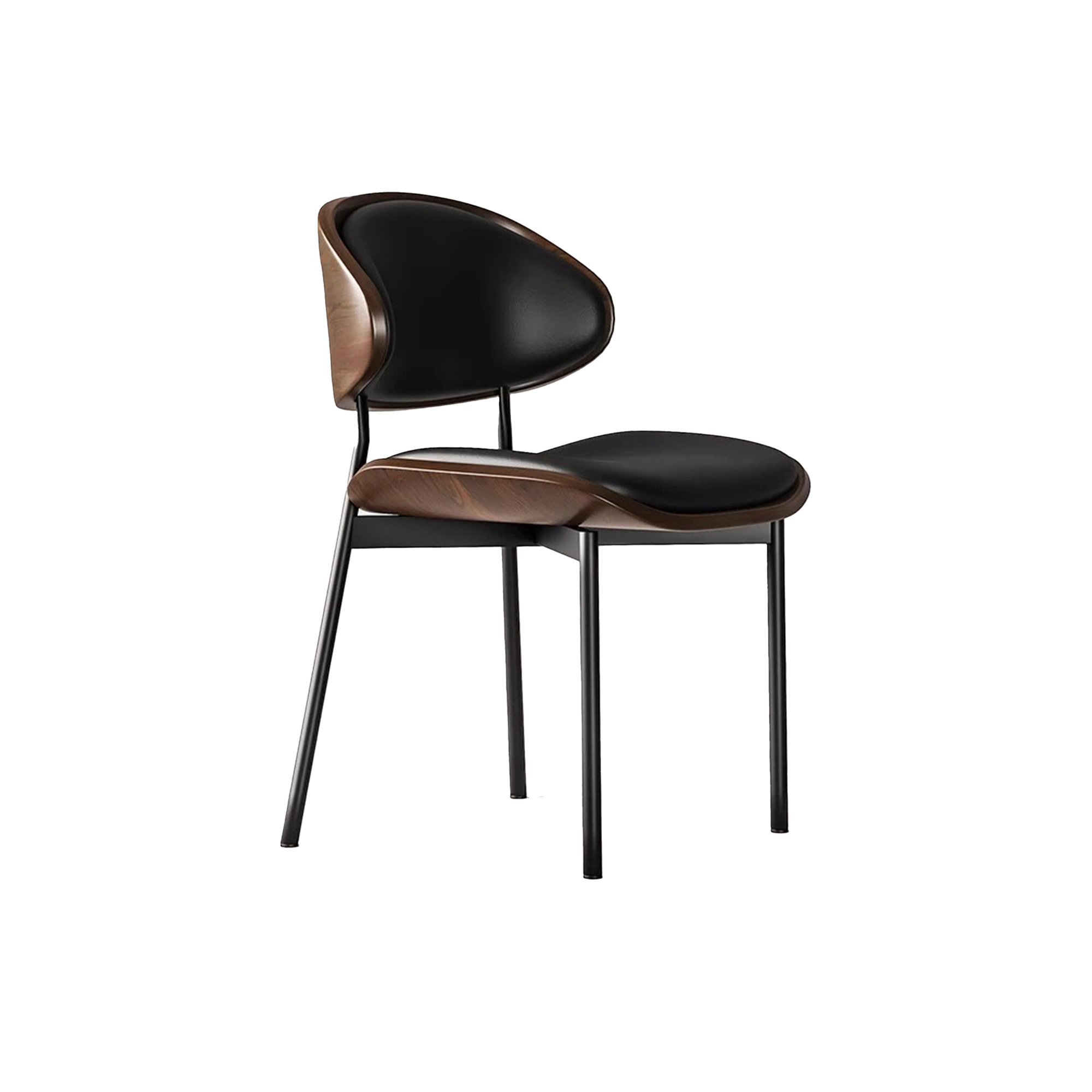 Edson Dining Chair - Black (Faux Leather)