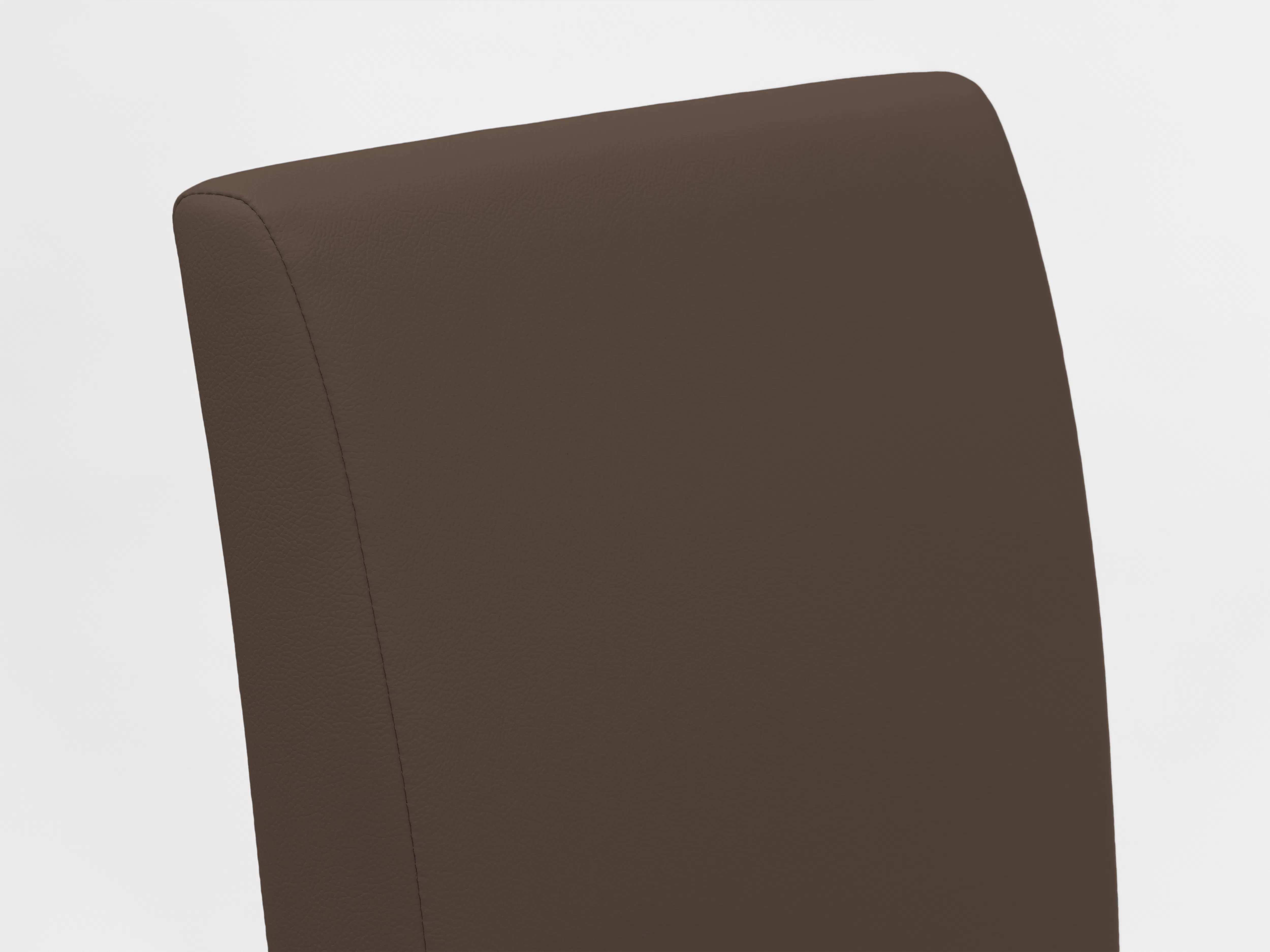 Dahlia Dining Chair - Cocoa, Mocha (Faux Leather) - 9 - Leather sofa, brown upholstery, modern design, high-quality