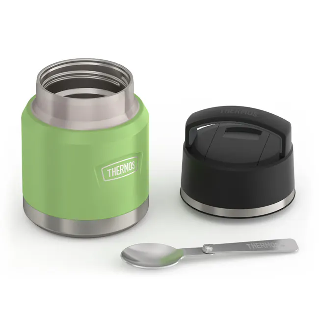 Thermos® ICON™ Kids Food Jar 12oz with Foldable Spoon (IS3102) - Lime Green - 3